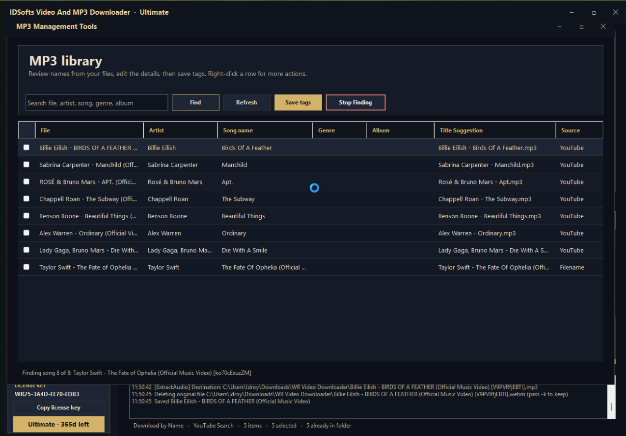 IDSofts MP3 library and metadata tools